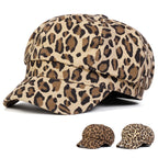 Leopard Skin Woman Newsboy Cap
