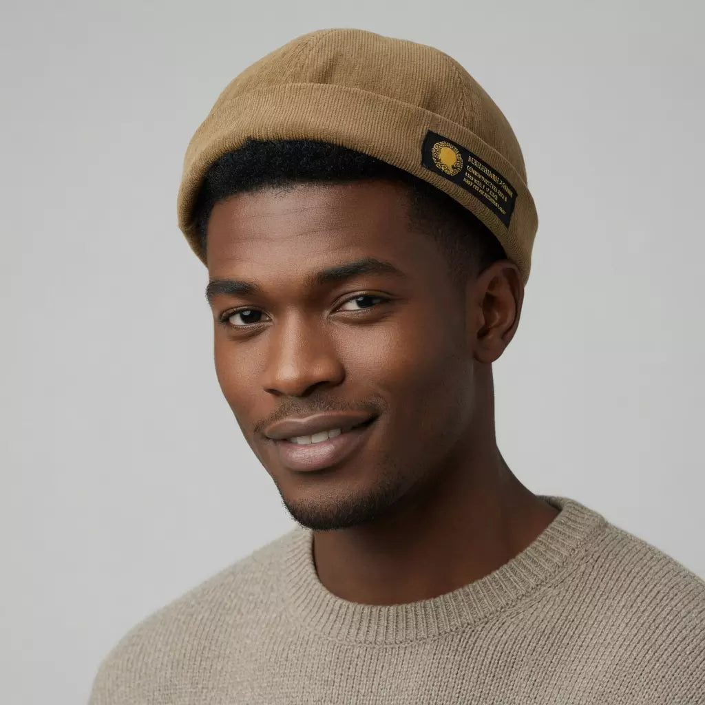 Lesov Vintage Corduroy Docker Cap