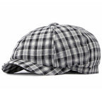 Lewis Plaid Cotton Newsboy Cap