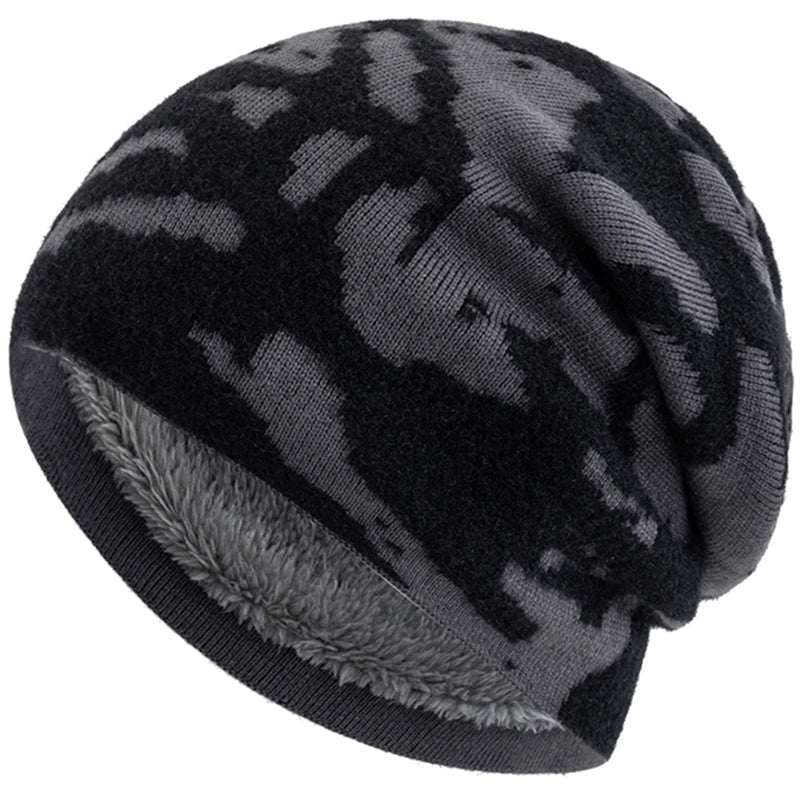 Lewistown Winter Fur Camouflage Knitted Beanie