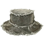 Leyton Retro Ripped Denim Bucket Hat