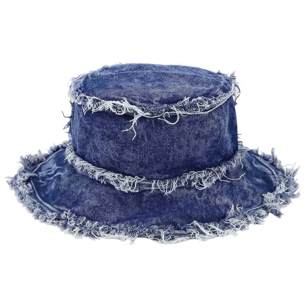 Leyton Retro Ripped Denim Bucket Hat