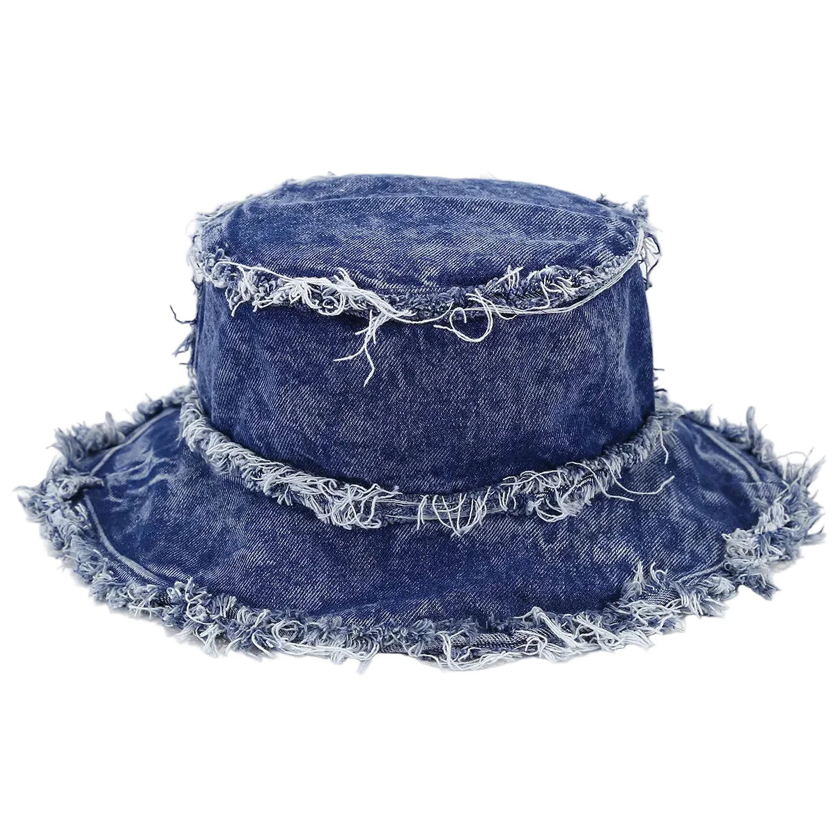 Leyton Retro Ripped Denim Bucket Hat