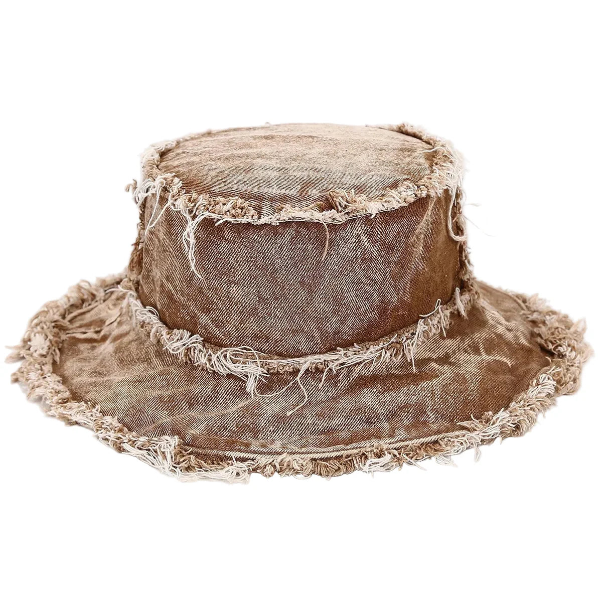 Leyton Retro Ripped Denim Bucket Hat