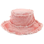 Leyton Retro Ripped Denim Bucket Hat