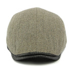 Leyton Herringbone Flat Cap