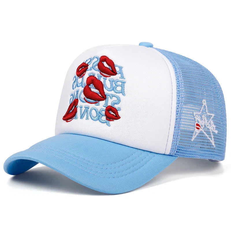 Lipstick Star Cotton Trucker Cap