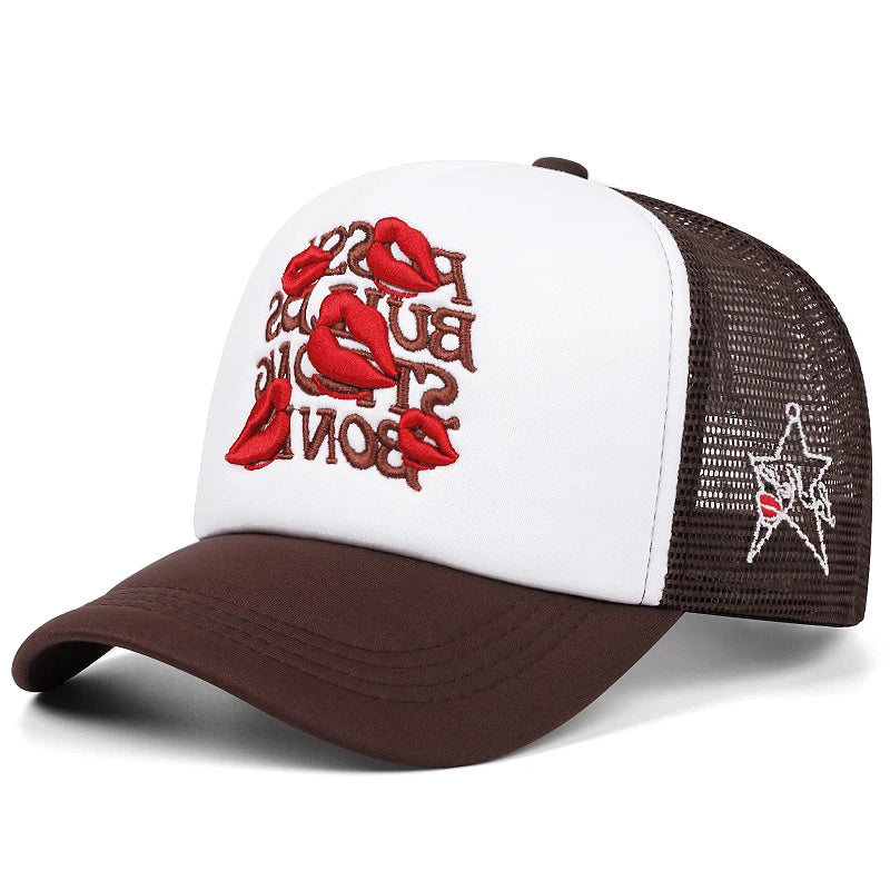 Lipstick Star Cotton Trucker Cap