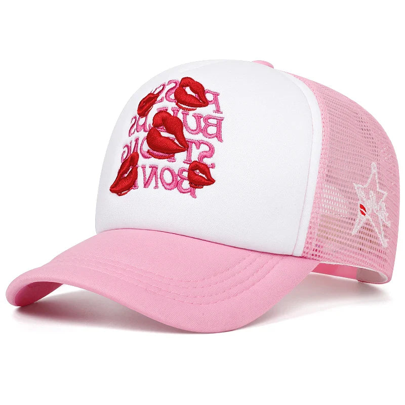 Lipstick Star Cotton Trucker Cap
