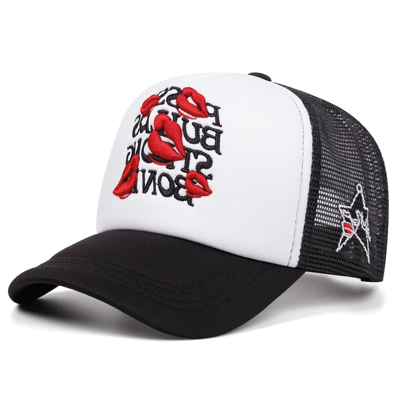 Lipstick Star Cotton Trucker Cap