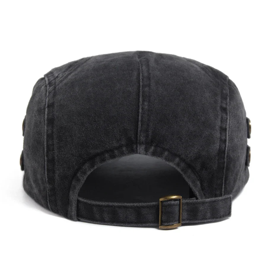 Liverpool Double Botton Washed Cotton Flat Cap