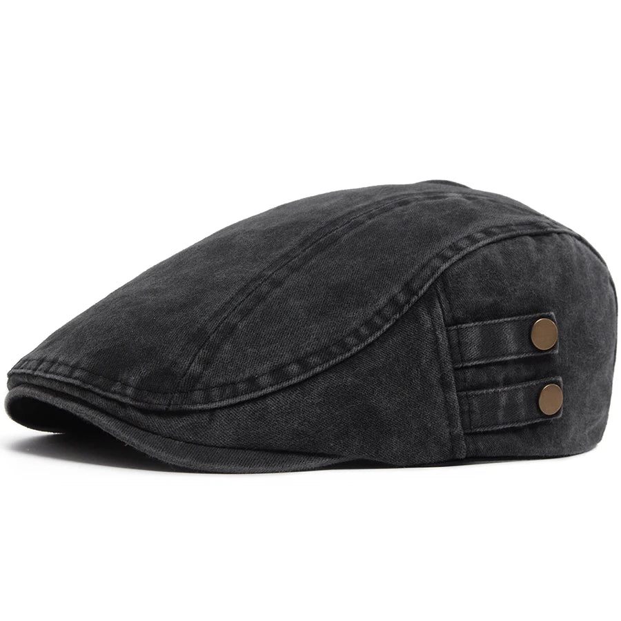 Liverpool Double Botton Washed Cotton Flat Cap