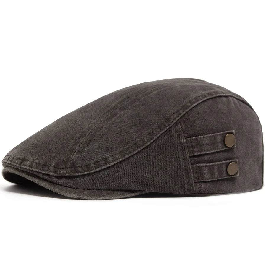 Liverpool Double Botton Washed Cotton Flat Cap