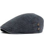 Liverpool Double Botton Washed Cotton Flat Cap