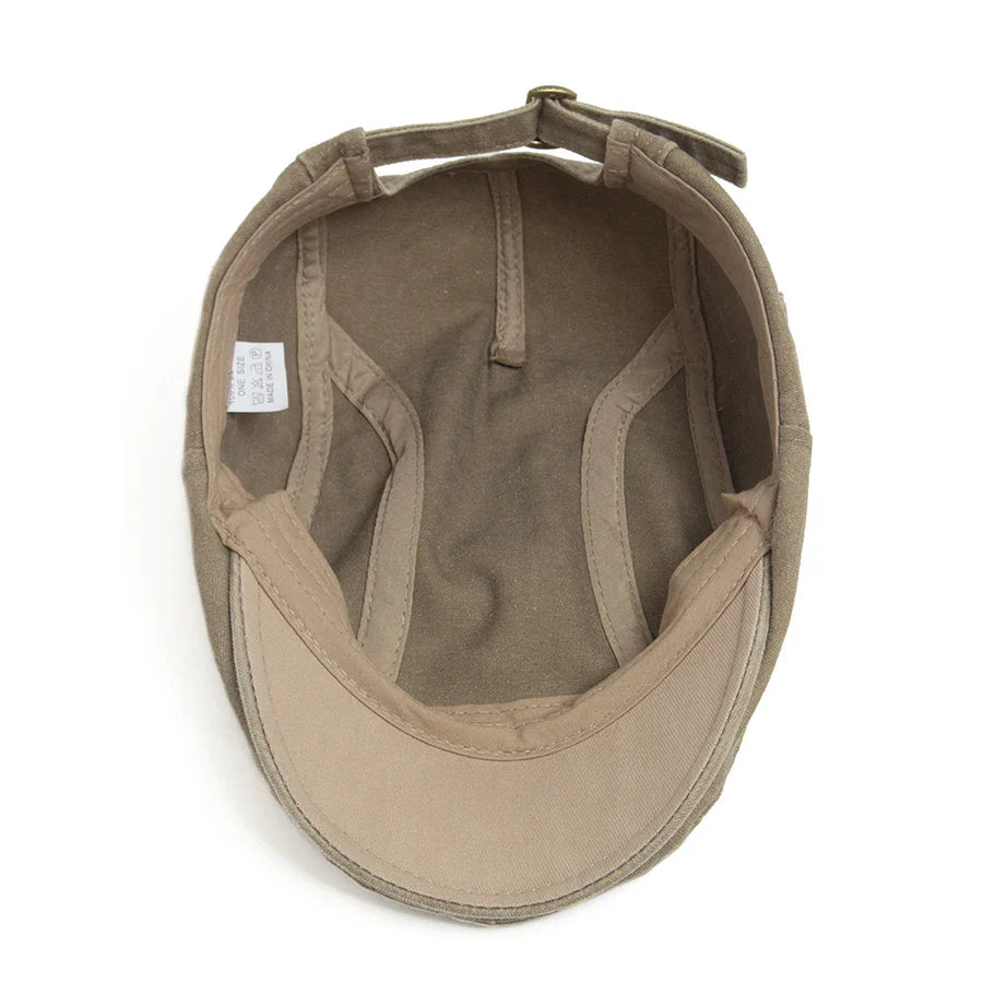 Liverpool Double Botton Washed Cotton Flat Cap