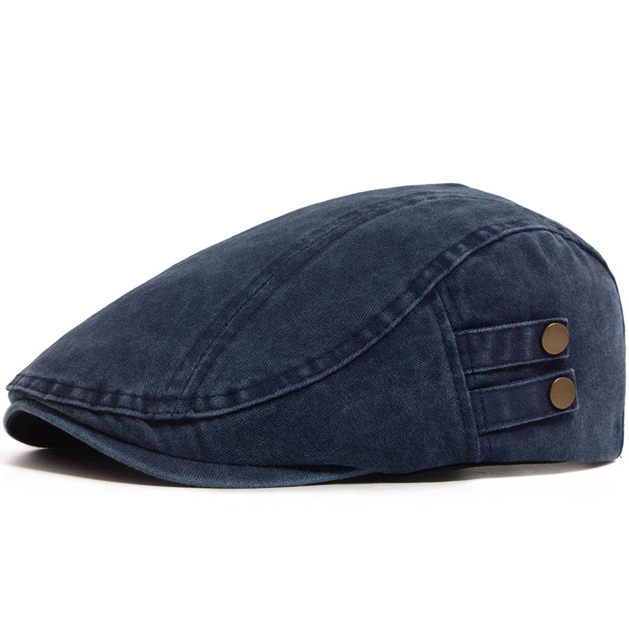 Liverpool Double Botton Washed Cotton Flat Cap