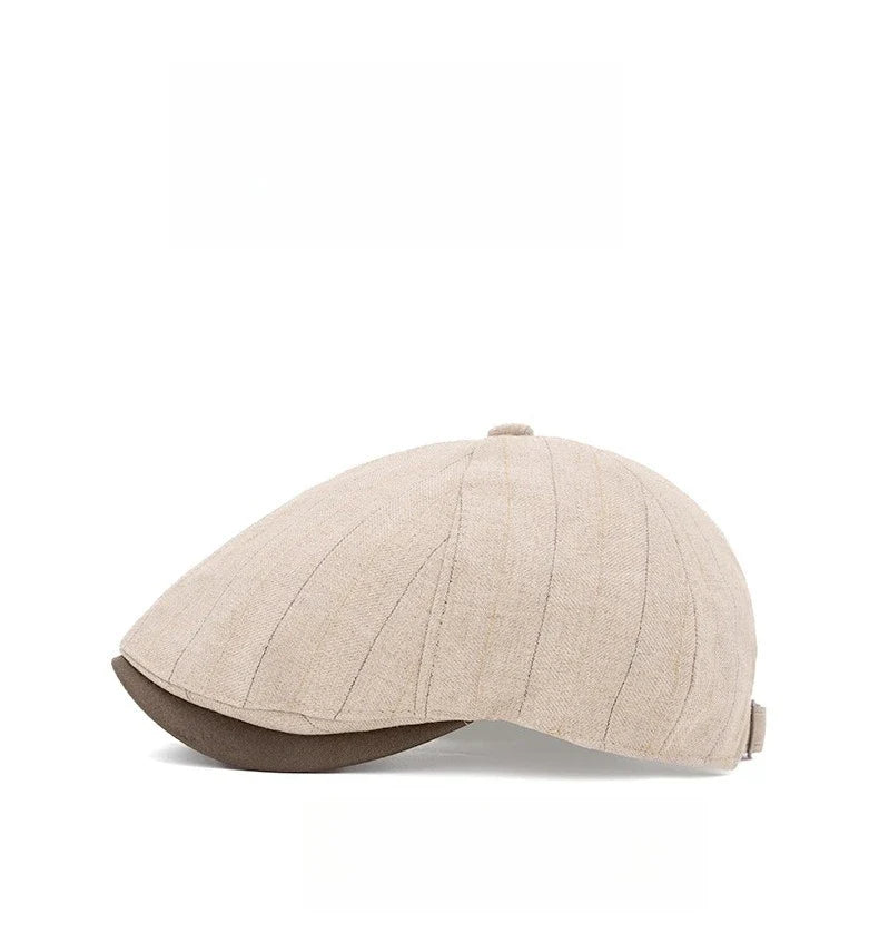 Liverpool Striped 6-Panels Newsboy Cap