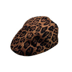 Livingston Leopard Print Flat Cap