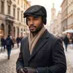 London Winter Earflaps Burned Flat Cap