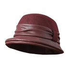 Lorraine Women Wool Leather Cloche Hat