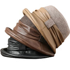 Lorraine Women Wool Leather Cloche Hat