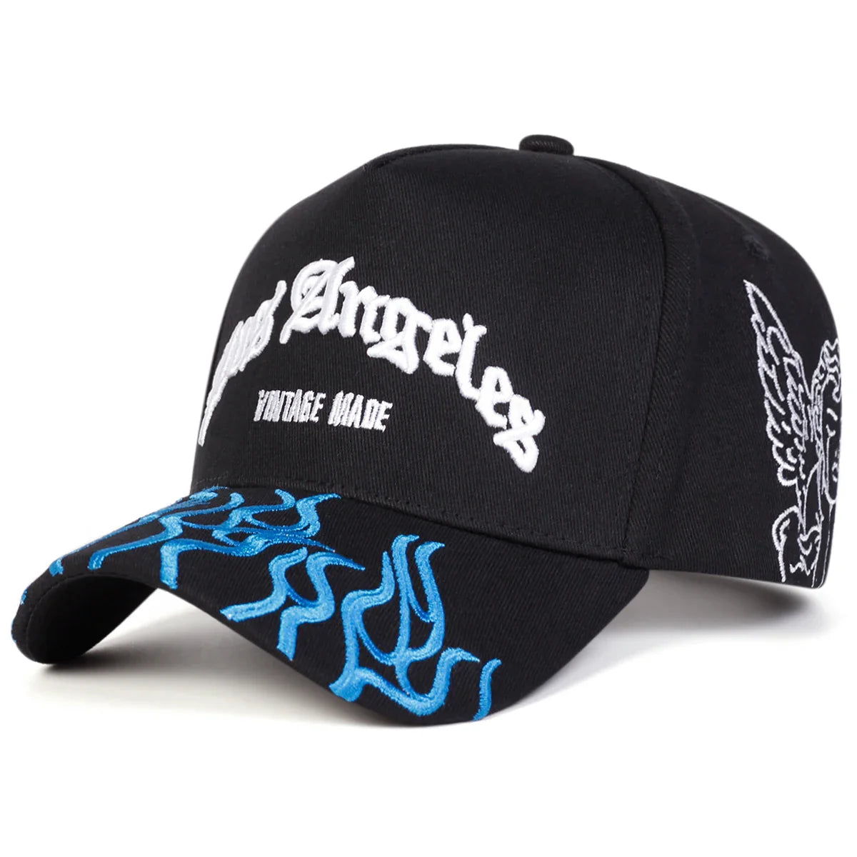 Los Angeles Flaming Visor Black Baseball Cap