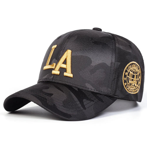 Yellow and black Camouflage Baseball Cap