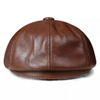 Louis Genuine Leather Newsboy Cap