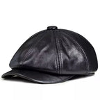 Louis Genuine Leather Newsboy Cap