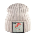 Love Flamingo Knitted Beanie