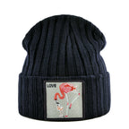 Love Flamingo Knitted Beanie