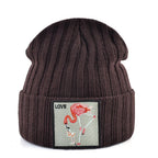 Love Flamingo Knitted Beanie