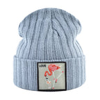 Love Flamingo Knitted Beanie