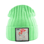 Love Flamingo Knitted Beanie