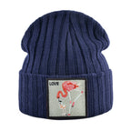 Love Flamingo Knitted Beanie