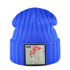 Love Flamingo Knitted Beanie