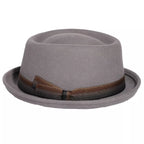 Lucca Gray Wool Porkpie Hat