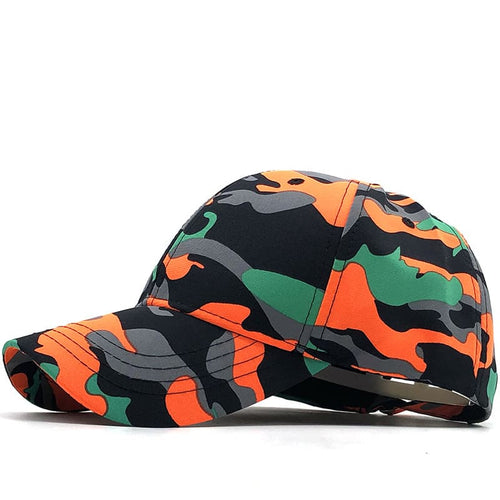 Orange Camouflage Baseball Cap