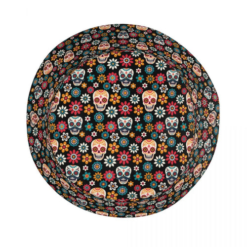 Bucket Hat Cotton Wide Brim top view