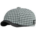 Madison Vintage Plaid Cotton Newsboy Cap