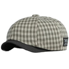 Madison Vintage Plaid Cotton Newsboy Cap