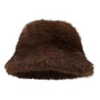 Madison Winter Plain Fur Bucket Hat