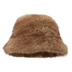 Madison Winter Plain Fur Bucket Hat