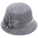 Madison Women Floral Linen Cloche Bucket Hat