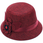 Madison Women Floral Linen Cloche Bucket Hat