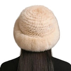 Maine Winter Woman Natural Mink Fur Russian Bucket Hat