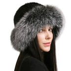 Maine Winter Woman Natural Mink Fur Russian Bucket Hat