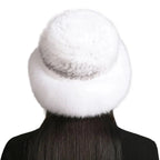 Maine Winter Woman Natural Mink Fur Russian Bucket Hat