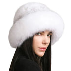 Maine Winter Woman Natural Mink Fur Russian Bucket Hat