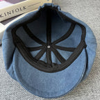 Malham Vintage Denim 8-Panels Newsboy Cap